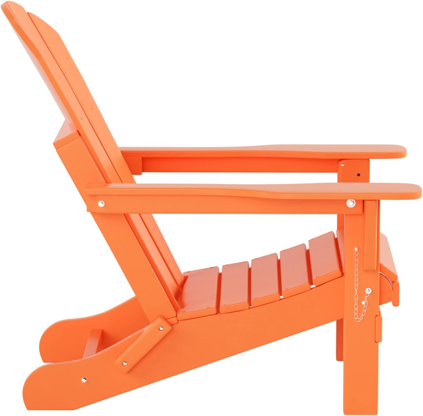 WO Outdoor Adirondack Folding Chair 4 PC Set Loungers Traditional Retro Furniture Aesthetic for Beach, Balcony, Home, Backyard, Lawn, Patio, Pool, Deck, Garden (Orange)