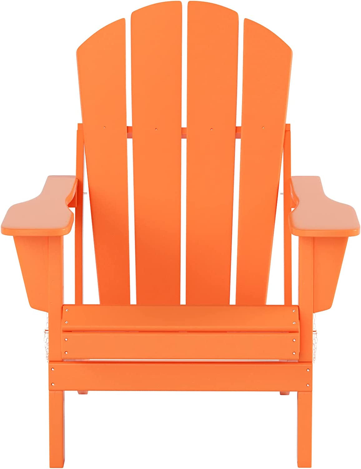 WO Outdoor Adirondack Folding Chair 4 PC Set Loungers Traditional Retro Furniture Aesthetic for Beach, Balcony, Home, Backyard, Lawn, Patio, Pool, Deck, Garden (Orange)
