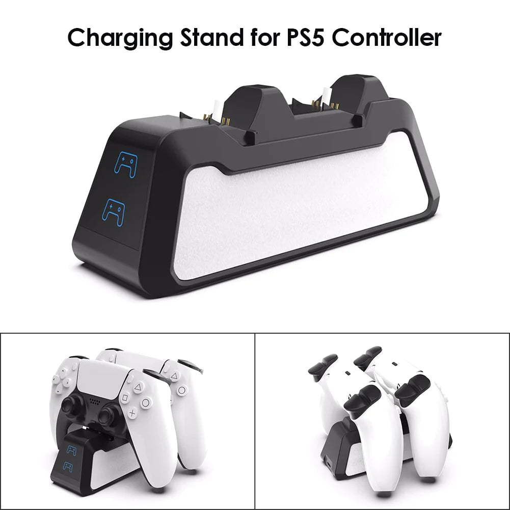 Dual Fast Charging Dock Station for Sony PS5 Wireless Controllers with USB 3.1 Support