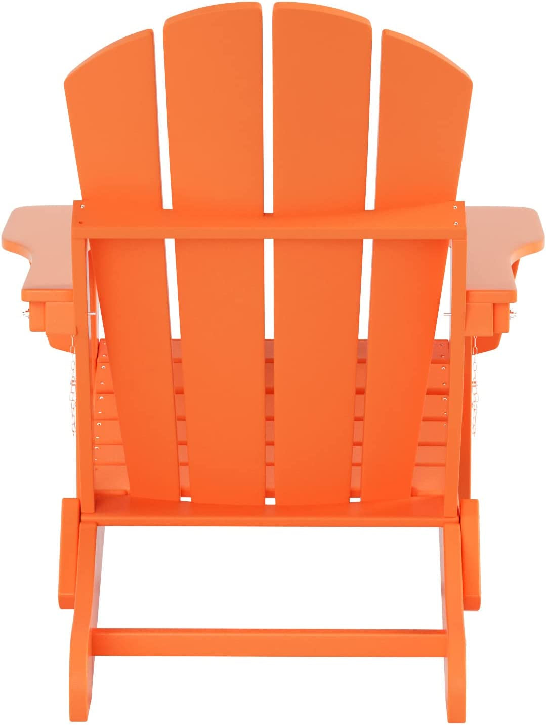 WO Outdoor Adirondack Folding Chair 4 PC Set Loungers Traditional Retro Furniture Aesthetic for Beach, Balcony, Home, Backyard, Lawn, Patio, Pool, Deck, Garden (Orange)