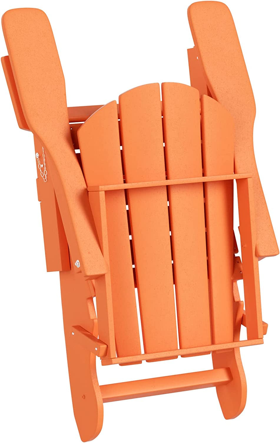 WO Outdoor Adirondack Folding Chair 4 PC Set Loungers Traditional Retro Furniture Aesthetic for Beach, Balcony, Home, Backyard, Lawn, Patio, Pool, Deck, Garden (Orange)